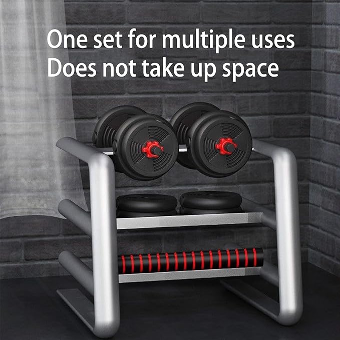 Adjustable Dumbbell Set, 5-44 lbs Free Weight Set with Connector for Barbell, Dumbbells, Push-Up Options, Fitness Exercises for Home Gym Suitable Men/Women-FlexoryFit