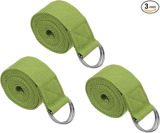 PATIKIL Yoga Strap for Stretching Cotton Yoga Belt with Adjustable Metal D-Ring Buckle Stretch Band for Fitness Pilates-FlexoryFit