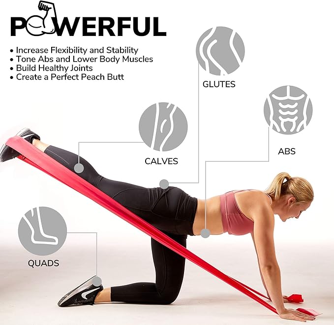 7Ft Long Resistance Bands for Stretching - Resistance Bands Set with Door Anchor - Exercise Bands Including Carry Pouch, E-Book & App - Latex-Free Workout Bands-FlexoryFit