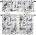 Kitchen Curtains Tiers and Valance Set of 3, Farmhouse Light Filtering Window by Anzona