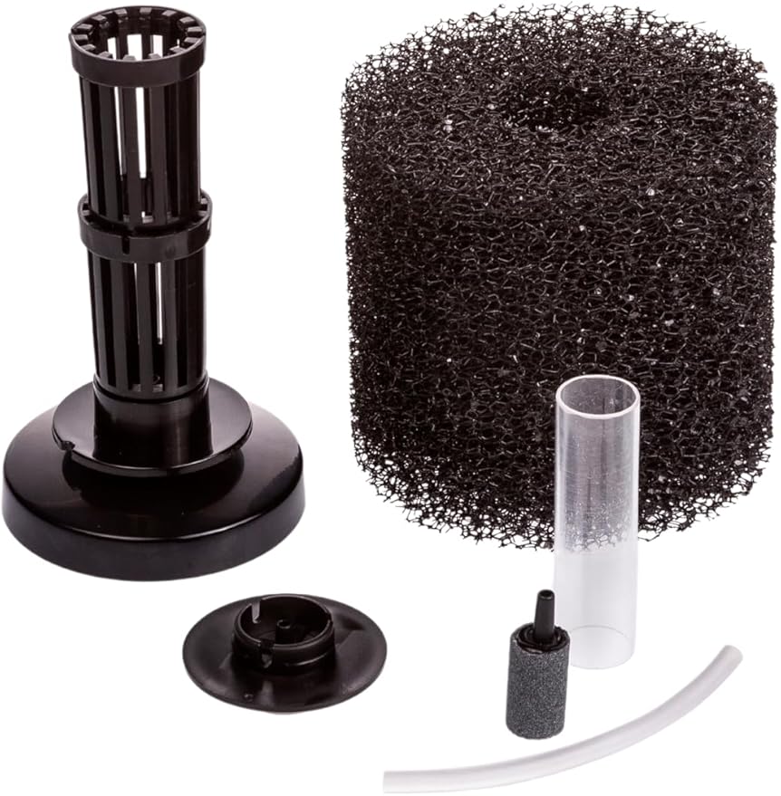 UNEAK Medium Aquarium Sponge Filter Fish Tank Silent Filteration Breeding Fry Betta Shrimp Nano Tank Accessories Air Stone 4-inch Airline Tubing up to 20 Gallon