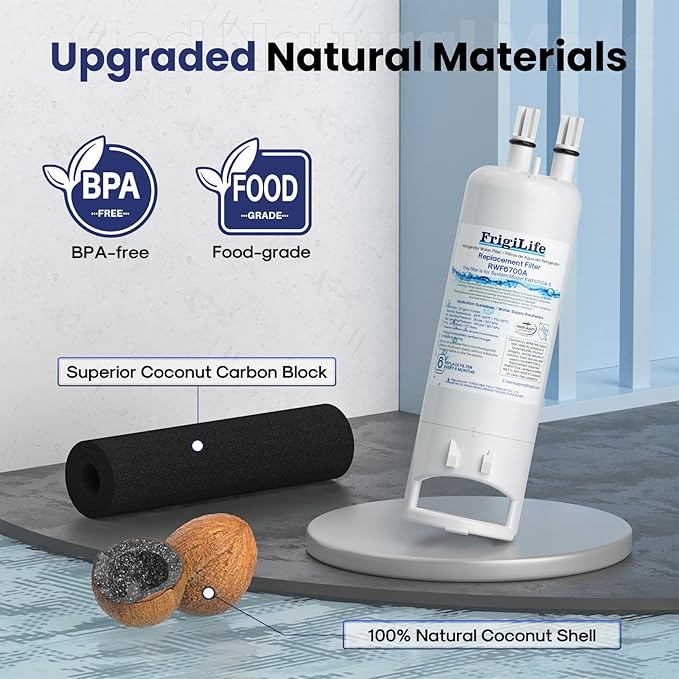 W10295370A Refrigerator Water Filter Compatible with EDR1RXD1, Everydrop® Filter 1, EDR1RXD1B, WHR1RXD1, KAD1RXD1, 46-9081, 46-9930, P5WB2L, P8RFWB2L, 4Pack