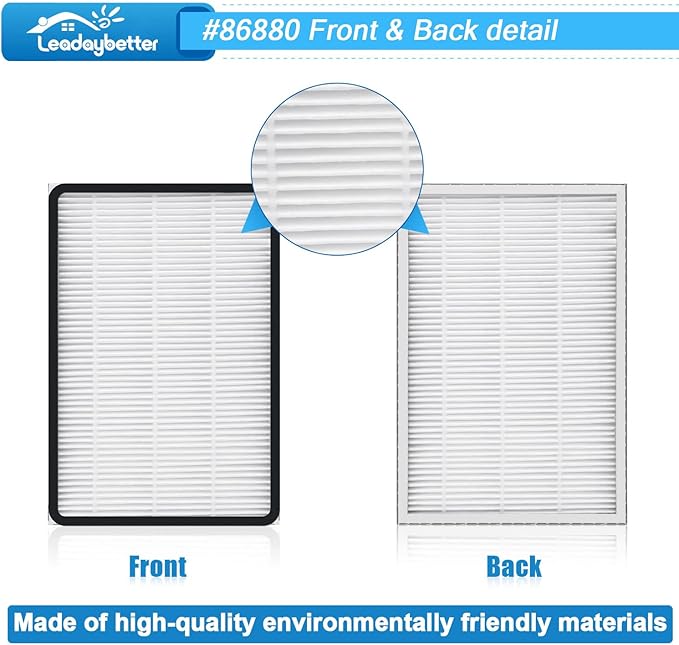 Leadaybetter 8 Pack Vacuum Cleaner HEPA Filter Replacement for Sears Kenmore EF-2, Replace Part #86880……