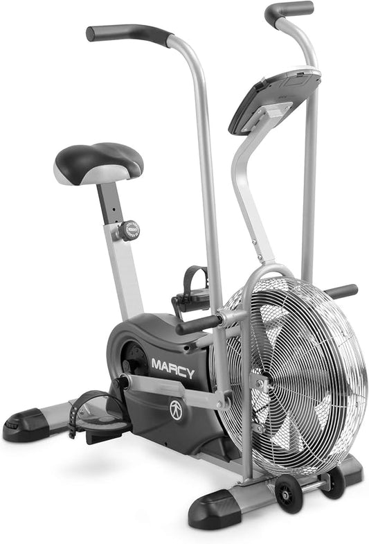 Marcy Air-Resistance Exercise Fan Bike With Dual Acction Handlebars-FlexoryFit