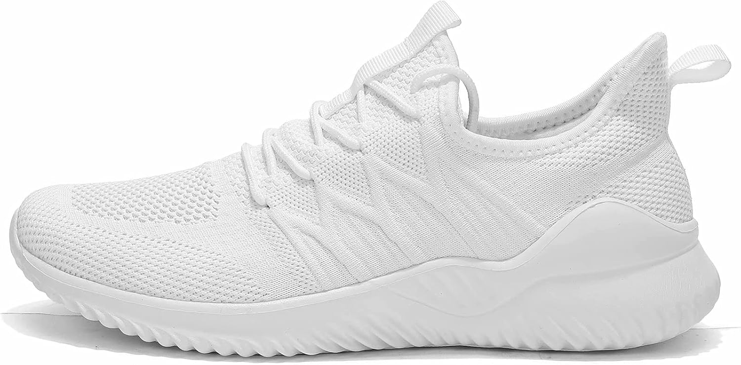 Mens Running Shoes Slip-on Walking Sneakers Lightweight Breathable Casual Soft Sole Trainers