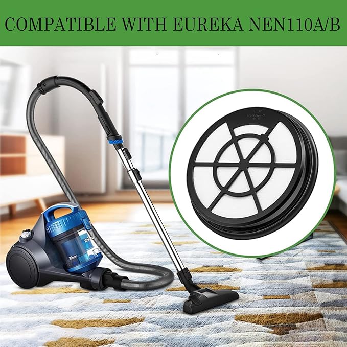3 Pack Replacement HEPA Filters Compatible with Eureka Whirlwind NEN110A/NEN110B Bagless Canister Vacuum Cleaner Accessories
