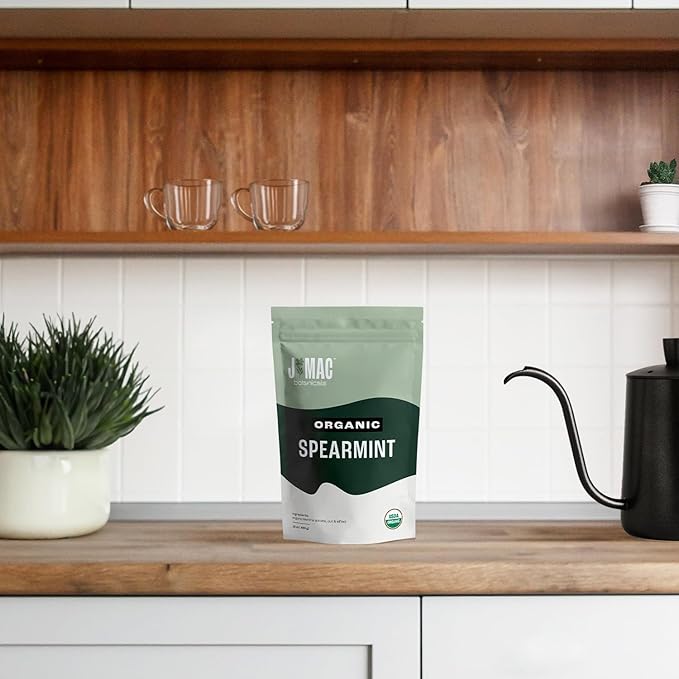 J Mac Botanicals Organic Spearmint tea loose leaf-FlexoryFit