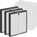 HY4866 True HEPA Replacement Filter for MORENTO Air Purifier and YIOU M1 Air Cleaner Purifier,3-in-1 H13 True HEPA High-Efficiency Activated Carbon Filter,3 Pack