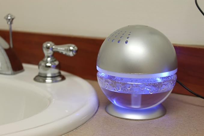 Little Squirt Glowing Water, Air Revitalizer, Air Freshener, Room Aromatizer, Aroma and Essential Oil Diffuser with 10ML Lavender Oil, Silver