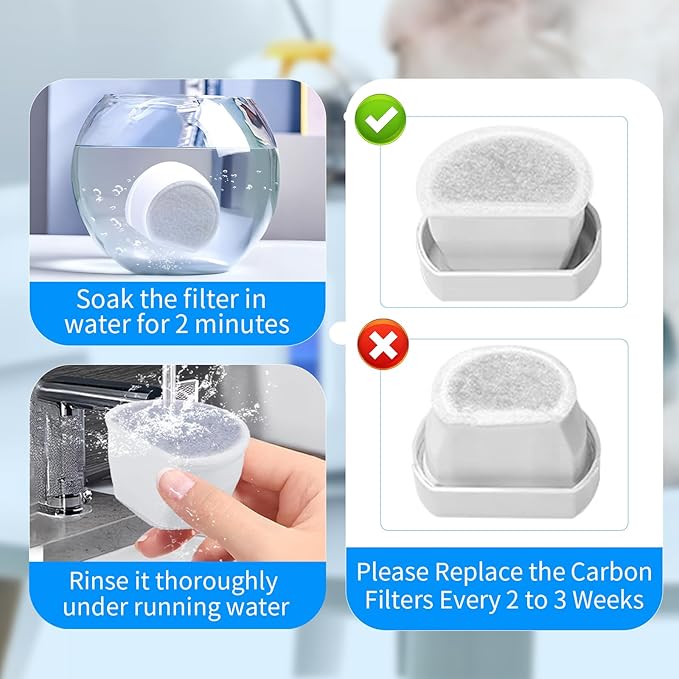18 pcs og and Cat Water Fountain Filter Replacement Carbon Filters Compatible with PetSafe Drinkwell Filters