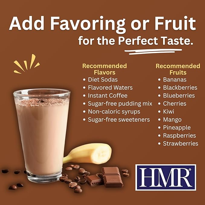 HMR 70 Plus Chocolate Shake & Pudding Mix | Meal Replacement Powder | Lactose-Free | 15g Protein | Supports Healthy Weight Loss | Easy to Make | Low Calorie | 21 Single Serving Packets-FlexoryFit
