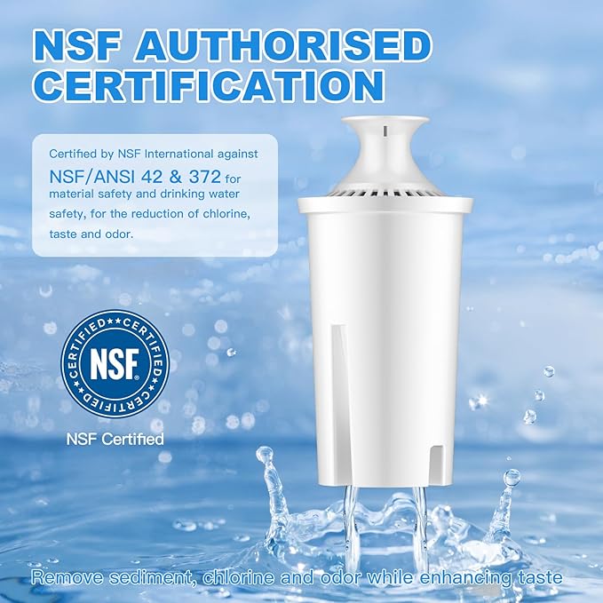 Water Fiter Replacement Fit for Brita Water Filter & Pitchers, Water Pitcher Filter Compatible with Brita Classic, Mavea, Ob03, 107007 35557, Reduce Chlorine and Heavy Metals (3)