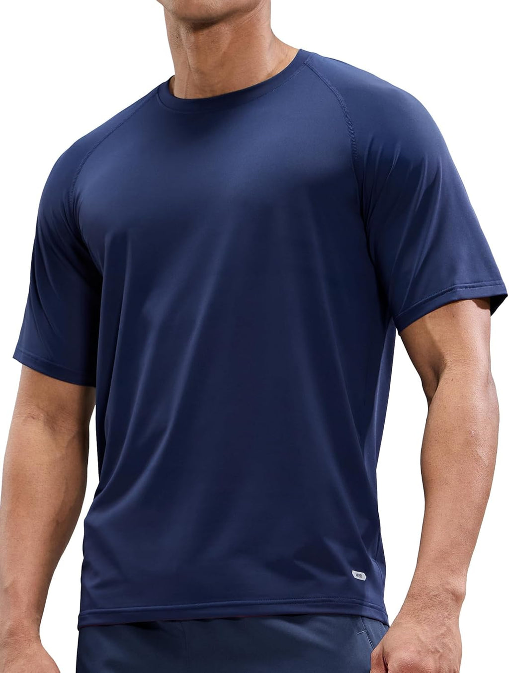 MIER Men's Dry Fit Workout T-Shirts Athletic Running Tee Short Sleeve Crew Neck Gym Tops, Polyester, Moisture Wicking
