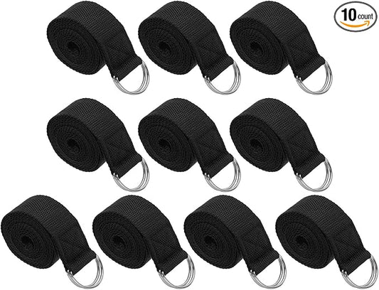 PATIKIL Yoga Strap for Stretching, Cotton Yoga Belt with Adjustable Metal D-Ring Buckle Stretch Band for Fitness Pilates-FlexoryFit