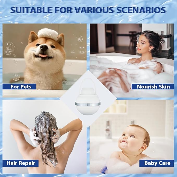 Bath Filter for Tub, 8 Stages Bathtub Water Filter, Bath Water Filter to Removes Lead, Chlorine and Fluoride, 2,500 Gallons of Filtration, Water Softener, BPA Free