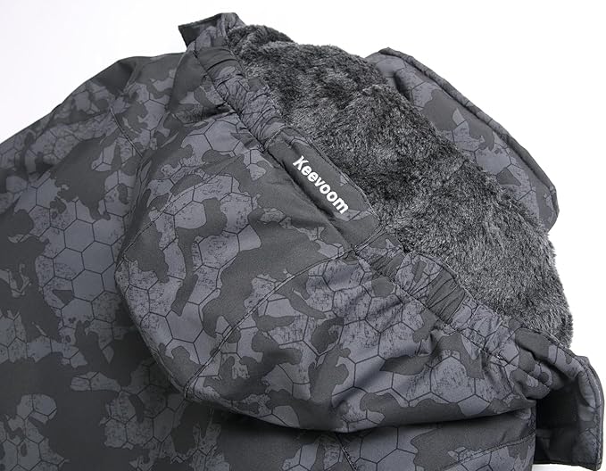 Keevoom Boys Winter Coat Ski Jacket Windproof Kids Snowboard Warm Fleece Snow Coat Waterproof Outdoor Hooded Ski Coats-FlexoryFit