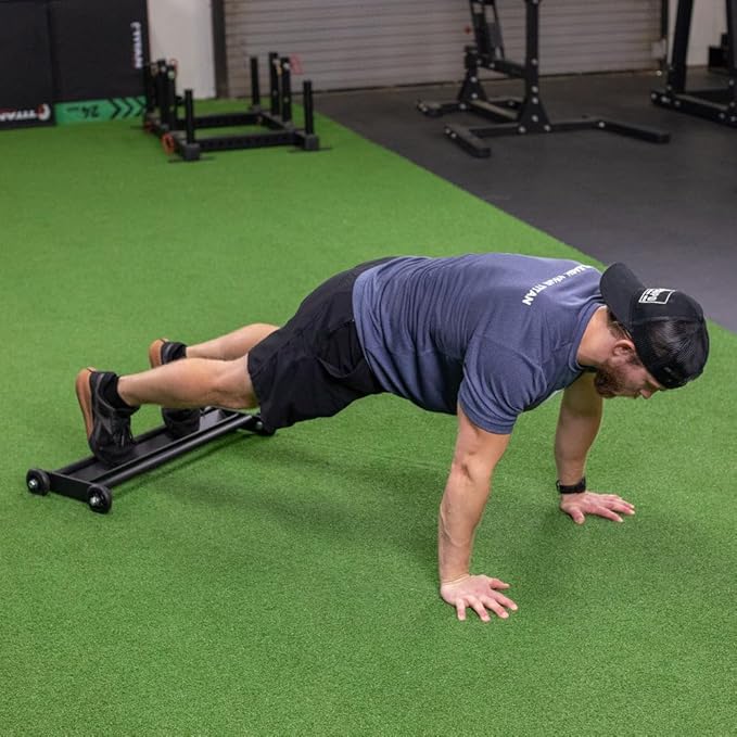 Titan Fitness Glute Hamstring Ab Glider, Leg and Ab Roller for Home Gym Fitness, Lower Body Workout Equipment-FlexoryFit