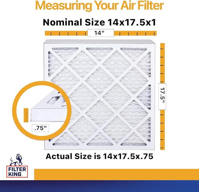 Filter King 14x17.5x1 Air Filter | 4-PACK | MERV 13 HVAC Pleated A/C Furnace - Image 2