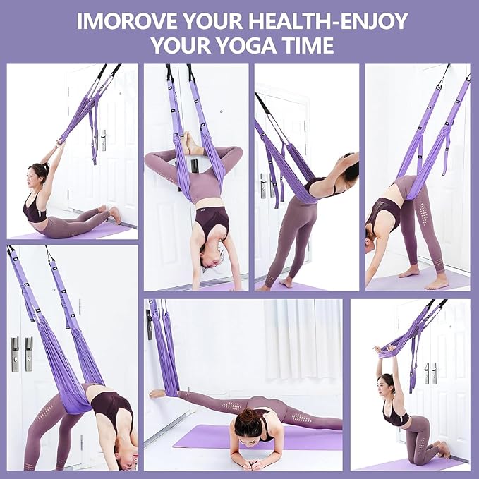 Yoga strap, stretching strap, yoga straps for stretching, Precise stretching, unlocking high difficulty poses in home-FlexoryFit