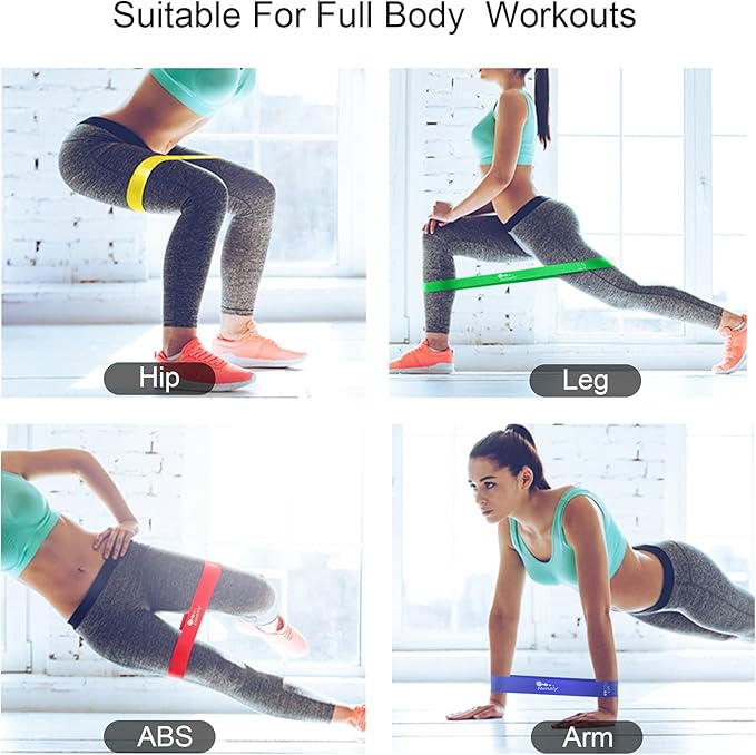 Himaly Anti-Break Resistance Band, Elastic Exercise Band, Hand and Ankle Straps, Indoor and Outdoor Fitness, Portable Resistance Band, Whole Body Exercise-FlexoryFit