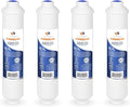 Aquaboon T33 Inline Carbon Filter - 1/4 Inline Water Filter for Refrigerator T33 Inline Ro Post/Granular Activated Carbon (GAC) Polishing Water Filter Cartridge for Reverse Osmosis System 4-Pack