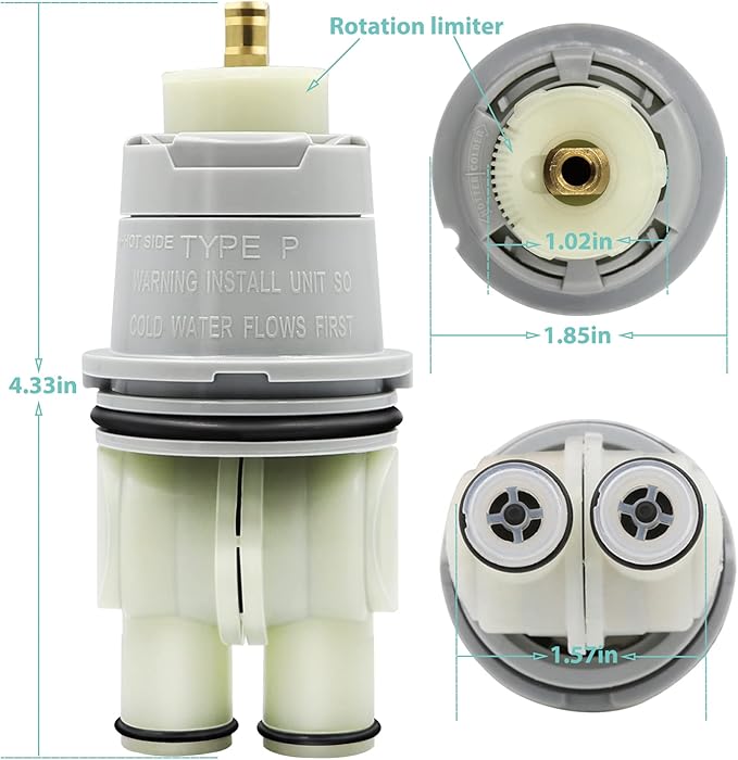 RP46074 Shower Valve Cartridge Assembly Compatible For Shower and Tub 13/14 Series Faucet, Single-handle Valve Cartridge Repair Assembly, Replacement Monitor,2