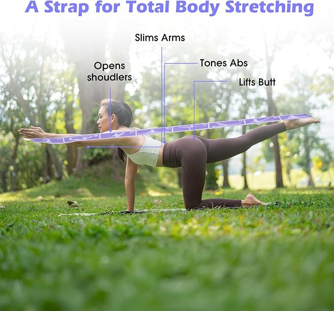 2Pcs Stretching Strap for Kids, Elastic Yoga Straps with Loops for Stretching Equipment, Kids Stretch Band, Resistance Bands, Gymnastics Stretch Band for Trainer Gymnastics Training, Yoga, Latin-FlexoryFit