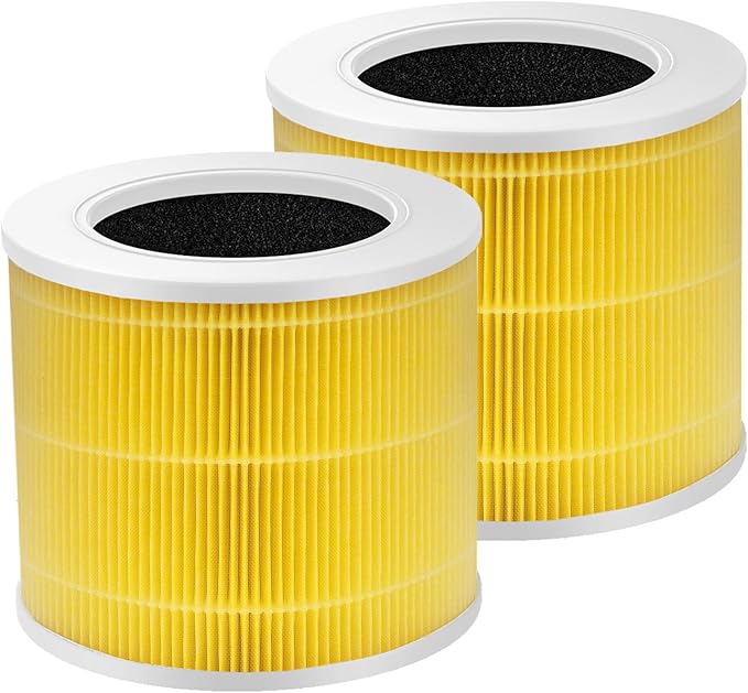 Core Mini-P Air Purifier Pet Allergy Replacement Filter for LEVOIT Core Mini Air Purifier, Core Mini-P Filter, 3-in-1 Pet Care High Efficiency H13 HEPA Filter, Core Mini-RF, Yellow