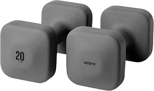SafeGrip Dumbbells, Anti-Slip, Anti-Roll, Thick Handles, Free Weights, Square Dumbbells for Secure Workouts at Home, Weightlifting, and Personal Training-FlexoryFit