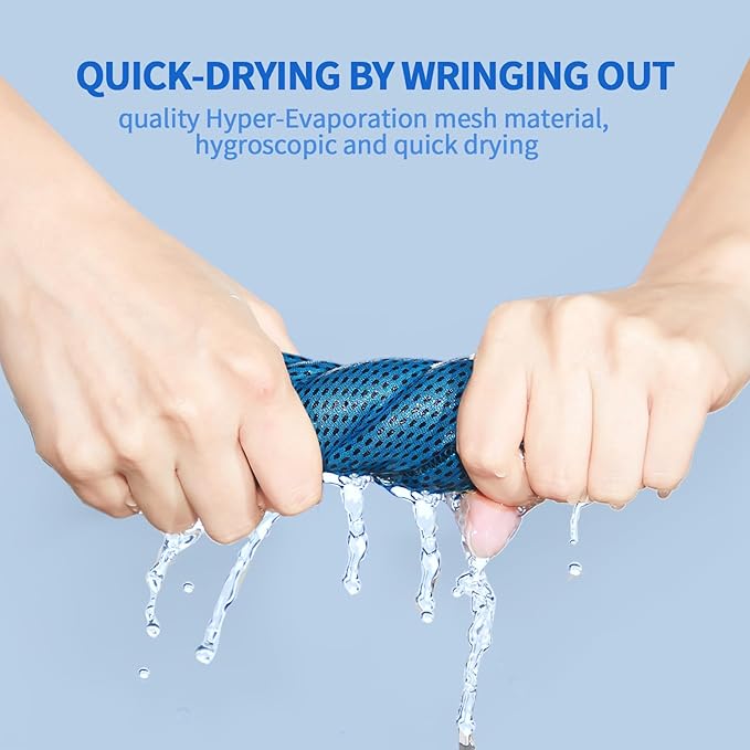 Honoson Cooling Towel Bulk - Neck & Face Cool Chilly Towels Microfiber Breathable Sport Sweat Rag for Gym, Yoga, Travel, Camping, Running, Outdoor-FlexoryFit