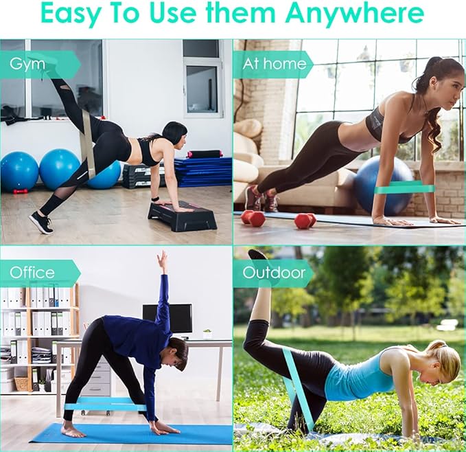 Resistance Bands Set, Workout Bands with Handles, Door Anchor, Ankle Straps and Carry Bag, Exercise Bands for Shape Body and Home Workouts-FlexoryFit