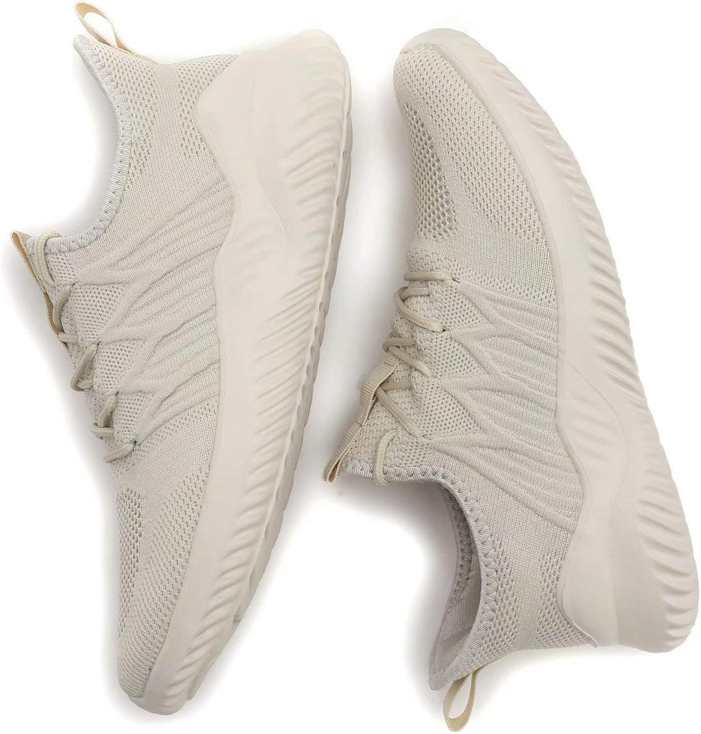 Mens Running Shoes Slip-on Walking Sneakers Lightweight Breathable Casual Soft Sole Trainers