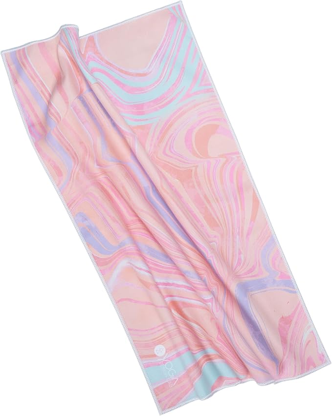 Yoga Design LAB | The Hand Towel | Premium Non Slip Hand Towel | Designed in Bali | Colorful Eco Printed + Quick Dry + Soft | Hot Yoga, Bikram, Ashtanga, Sport, Barre, Travel (Pearl)-FlexoryFit