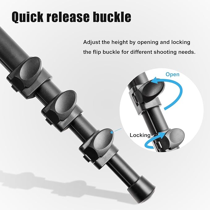Shooting Stick with V Yoke, 22-62 inches Adjustable Aluminum Shooting Monopod for Hunting Rifles