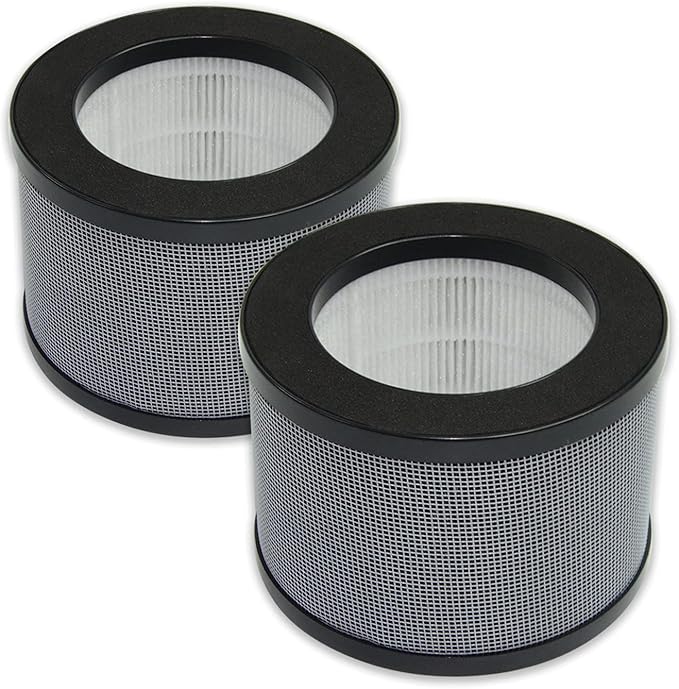 PUREBURG Replacement True HEPA Filters Compatible with isinlive vortex A5 Air Purifier,H13 3-Stage Filtration Activated carbon Air Clean Dust VOCs Odor,2-Pack