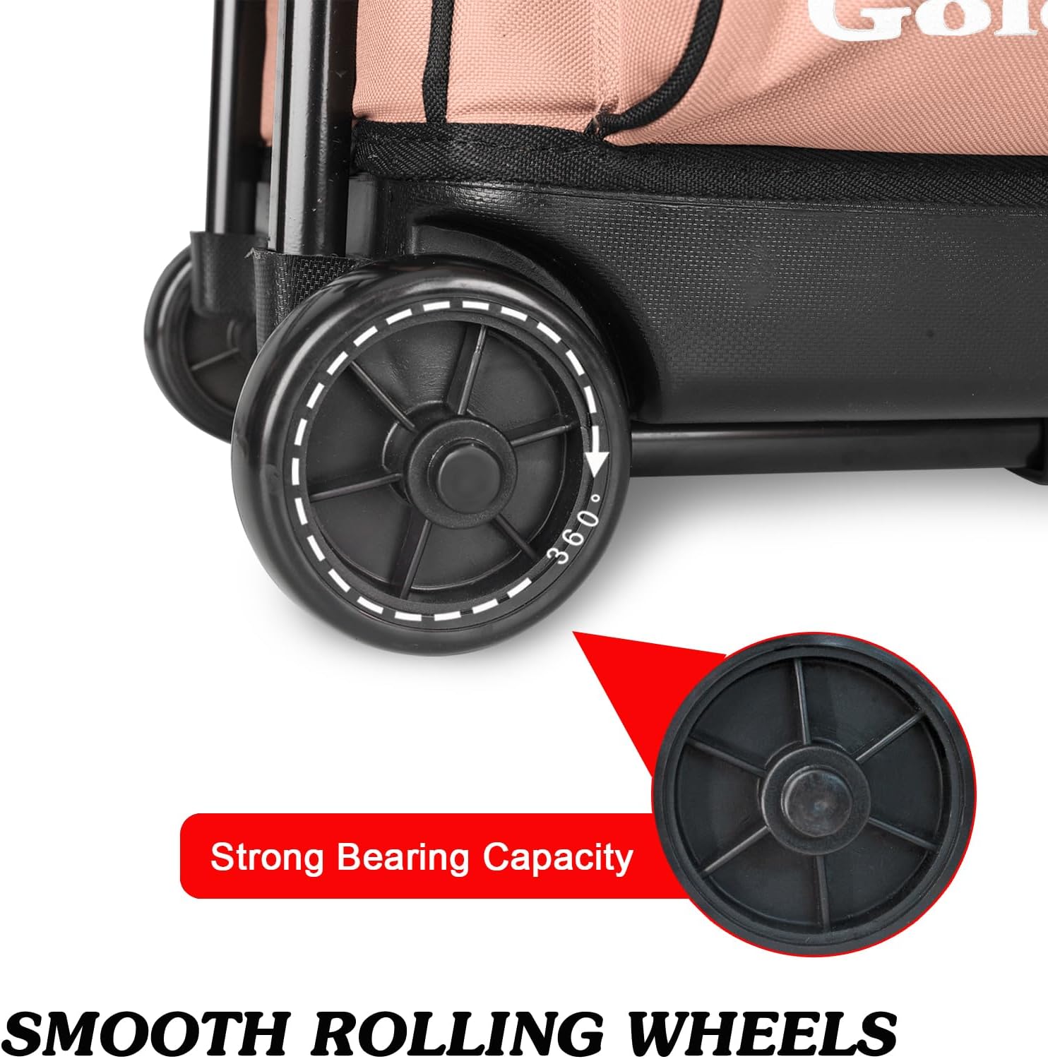 Goloni 3 Ball Bowling Bags with Wheels - Rolling Bowling Bag for 3 Balls & Accessories - Retractable Handle Extends to 38