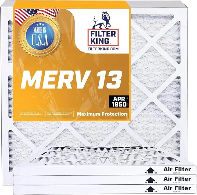 Filter King Air Filters 15x30.75x1 | 12 Pack | MERV 13 HVAC Pleated AC Furnace Filters | Air Purifier | Replacement Filters for Clean, Healthy & Fresh Environment | MADE IN USA