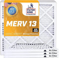 Filter King 12x18x1 Air Filter | 6-PACK | MERV 13 HVAC Pleated A/C Furnace Filters | MADE IN USA | Actual Size: 11.5 x 17.5 x .75"