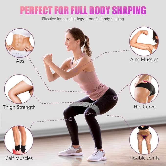 Resistance Bands for Working Out, Exercise Workout Bands for Women & Men, 3 Levels Elastic Stretch Bands for Exercise with Carry Bag for Physical Therapy, Home Fitness, Strength Training, Yoga-FlexoryFit