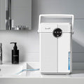 Small Dehumidifier with Drain Hose, Portable Dehumidifier for Bathroom, 118oz Dehumidifiers for Home 800 sq ft with 7 Colorful Light, Quiet Dehumidifiers for Bedroom RV Closet Basement,White