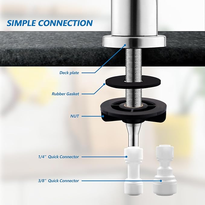 WEWE Drinking Water Faucet for Kitchen Sink, Kitchen Water Filter Faucet - Image 6