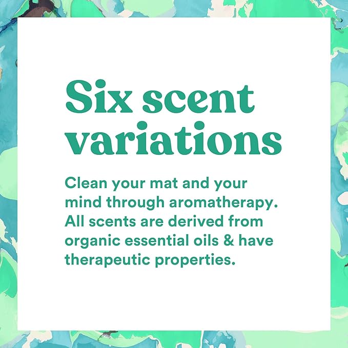 ASUTRA Yoga Mat Cleaner Spray Variety Pack (All Scents), 4 fl oz (Pack of 6) - No Slippery Residue, Organic Essential Oils, Deep-Cleansing for Fitness Gear & Gym Equipment, Microfiber Towels Included-FlexoryFit
