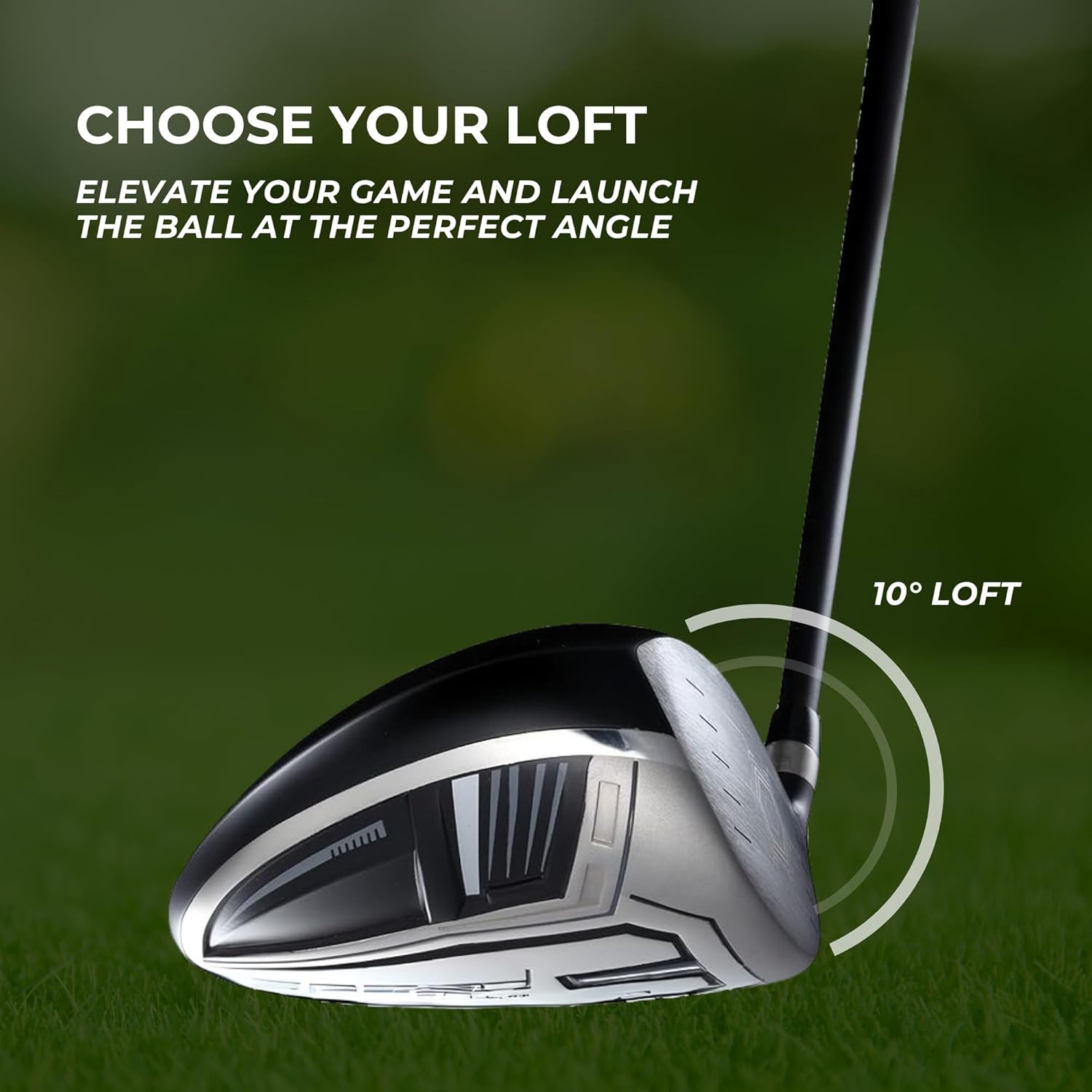 Speed Titanium Driver Golf Club, 10°, 11.5°, 12.5° Loft (Right & Left Handed), Lightweight Graphite Shaft, Oversized Sweet Spot, Aerodynamic, USGA Conforming Mens Golf Driver + Deluxe Headcover