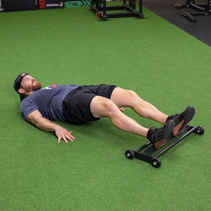 Titan Fitness Glute Hamstring Ab Glider, Leg and Ab Roller for Home Gym Fitness, Lower Body Workout Equipment-FlexoryFit