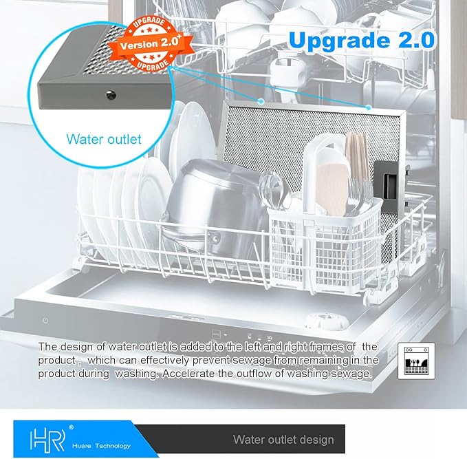 W10169961A Range Hood Filter Replacement, Fits Whirlpool, Ikea, Kitchen Aid, Jenn Air, 5-Layer Aluminum Mesh Hood Grease Filter 10.5x12 Inch, Aluminum Range Hood Vent Filters, 2PCS