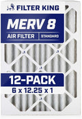 Filter King 6x12.25x1 Air Filter | 12-PACK | MERV 8 HVAC Pleated A/C Furnace by FilterKing