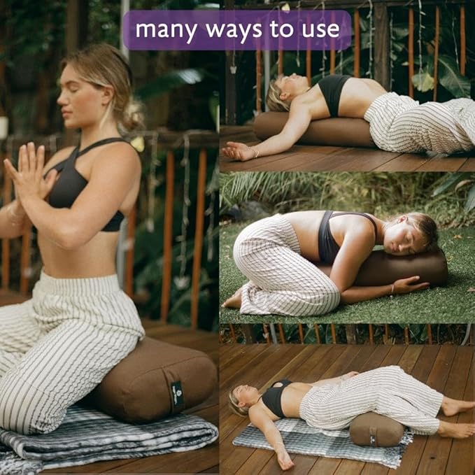 Hugger Mugger Standard Yoga Bolster - Firm, Supportive, Handmade, Durable-FlexoryFit