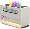 Speaker with 8 White Noise, 7 Colors Flame Diffuser Humidifer for Home Office, 8 White Noise Effect, Timing Essential Oil Diffusers Ideal Gift