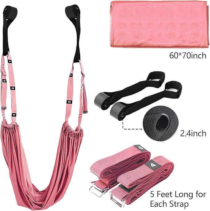 Leg Stretcher Strap, Stretching Equipment with Door Anchor Flexibility Trainer Backbend Assist for Dance Aerial Yoga Ballet Leg Stretching Exercise-FlexoryFit