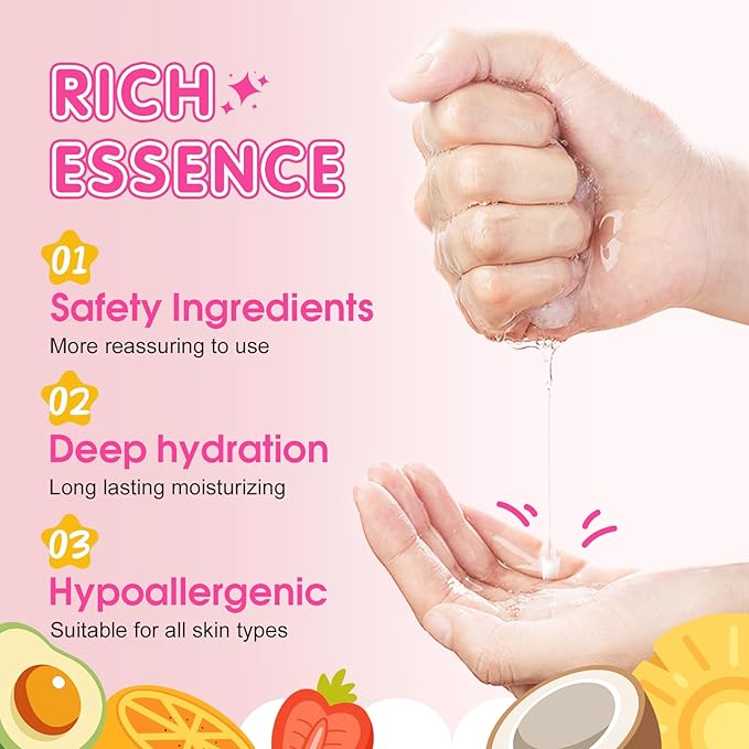 14 Pack Fruit Face Masks Skincare for Kids, Sheet Hydrating Facial Mask for All Skin Types, Bulk Collagen Face Mask for Women Skin Care, Birthday Party Spa Gifts for Teens Girls-FlexoryFit